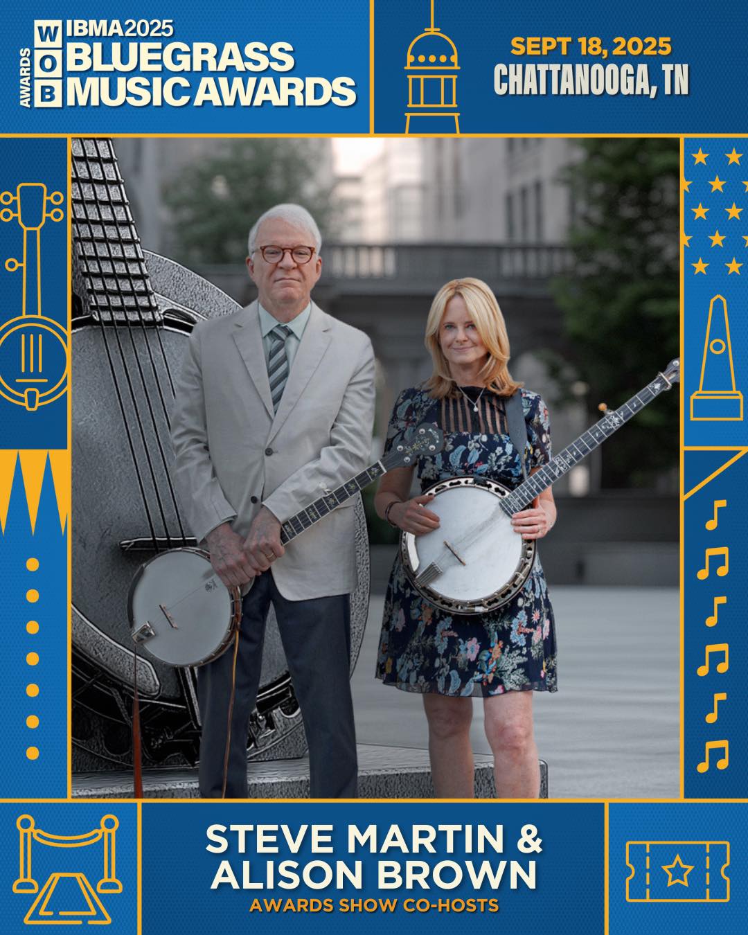 Steve Martin & Alison Brown To Co-Host IBMA Awards Show - Compass